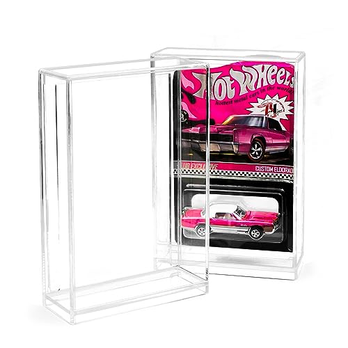 Acryl Vitrine Schaukasten für Hot Wheels RLC – Hochwertige Acryl Display Case für Hot Wheels Modelle – Acrylbox für sicheren Schutz und klare Präsentation (Long Card) (1 Stück) von Friki Monkey