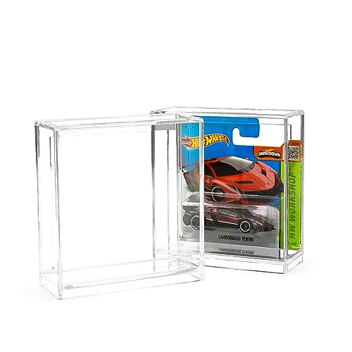Acryl Vitrine Schaukasten für Hot Wheels – Hochwertige Acryl Display Case für Hot Wheels Modelle – Acrylbox für sicheren Schutz und klare Präsentation (Short Card) (1 Stück) von Friki Monkey