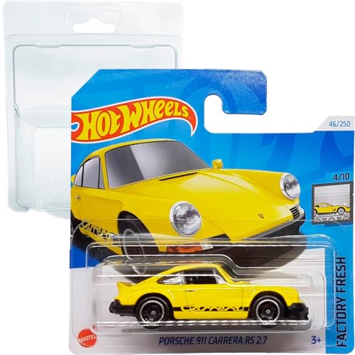Friki Monkey Hot Wheels Porsche 911 Carrera RS 2.7 Factory Fresh 4/10 (46/250) HTC49 Short Card Mattel 2024 + Blister & Card Protector Pack von Friki Monkey