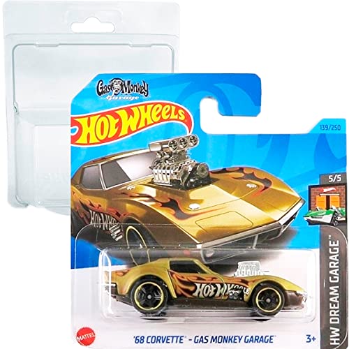 Hot Wheels '68 Corvette Gas Monkey Garage HW Dream Garage 5/5 (139/250) Short Card Mattel 2023 + Blister & Protector Pack Friki Mokey von Friki Monkey