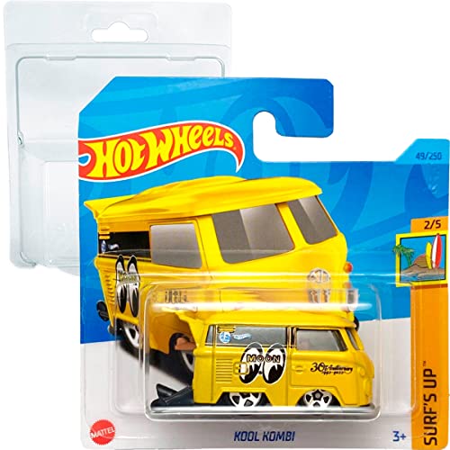 Hot Wheels Kool Kombi MoonEyes Surf's UP 2/5 (49/250) Short card Mattel 2023 + Blister & Card Protector Pack von Friki Monkey