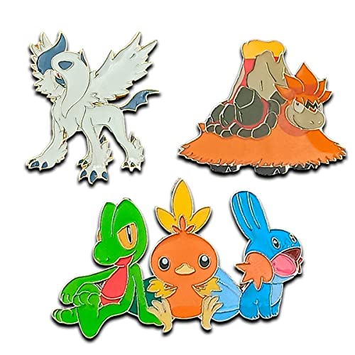 Friki Monkey Pokemon Anstecker Pack 3 Random Pokemons, Pokemon Figuren aus Metall mit einfacher Befestigung, Kleine Pokemon PIN Style Figuren, ideal für die Erstellung eines Adventskalenders. von Friki Monkey