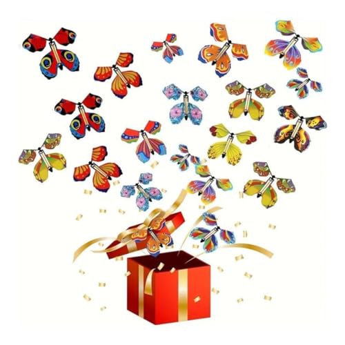 10 Stück Magische Schmetterling Spielzeug, Fliegende Schmetterlinge Magische Magic Flying Butterfly Card Wind up Butterfly Toy | FLUTTIES 10 Stück Magische Schmetterling Spielzeug, Fliegende Schmetterlinge Magische Magic Flying Butterfly Card Wind up Butterfly Toy | FLUTTIES von Frilla