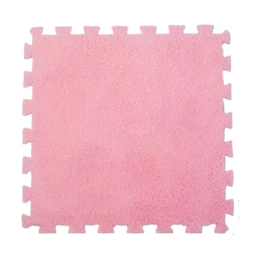 11 Stück Plüsch-Puzzle-Bodenschaummattenfliesen, Plüsch-Puzzlematte, Flauschige, Schneidbare, rutschfeste, Ineinandergreifende Teppichfliesen - FLUFFTILE von Frilla