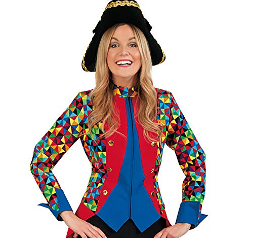 Fritz Fries & Söhne GmbH & Co Damen Kostüm Uniform Frack Jacke bunt Fasching Karneval farbiges Muster (40) von FRIES