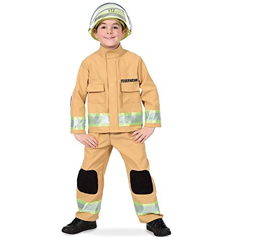 Fritz Fries & Söhne GmbH Kinder Feuerwehr Kostüm Sandfarben Berufs-Feuerwehr (116) von Fritz Fries & Söhne GmbH