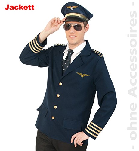Kostüm "PILOT" 1-tlg. Jacke in Gr. M & XL von Partychic