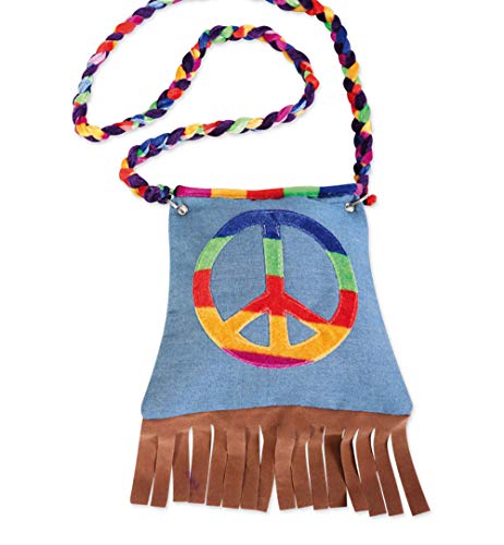 Tasche Hippie, Peace-Zeichen, ca. 20 x 20 cm von FRIES