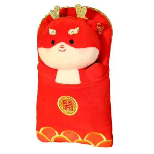 Rote Umschlag Schulter PP gefüllt Frauen Kinder Plüsch Messenger Crossbody Chinese Spring Festival Neujahr Geschenk Chinesisch Drache Jahr von Frogued
