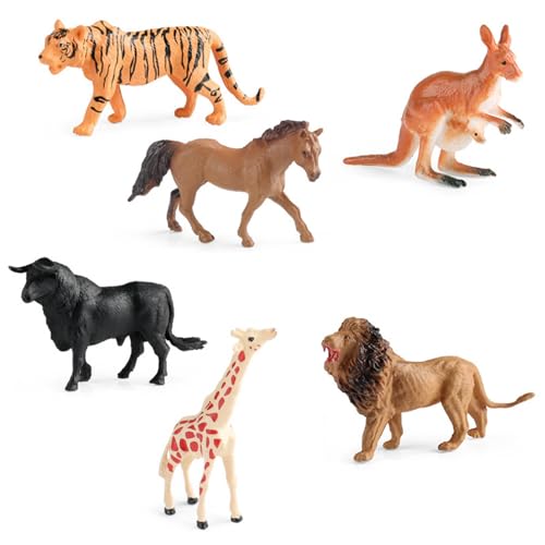 Frotox Miniatur Simulationstierfigur Spielzeug Statisches Modell Solide Figur Tierfigur Statue Tierfiguren Set Kindergeschenk Pädagogisches Lernspielzeug Für Kinder von Frotox