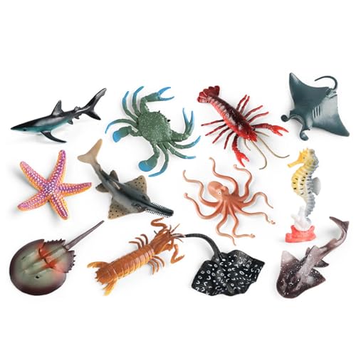 Frotox Wildtier Ozean Tiermodell Realistisches Meerestier Spielzeug Für Kinder Und Sammler Spielzeug Dekorative Sammlung Geschenk Kleine Meerestierfiguren von Frotox