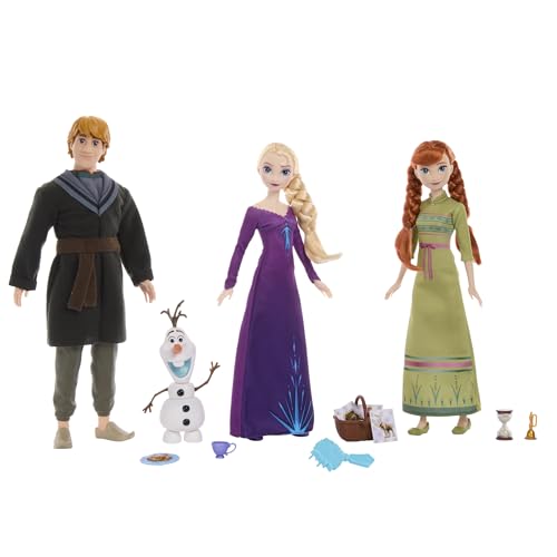 DISNEY Frozen Die Eiskönigin - Party Set mit beweglicher Anna, Elsa und Kristoff Puppen, Schneemann Olaf, Zubehör, für Kinder ab 3 Jahren, HLW59 DISNEY Frozen Die Eiskönigin - Party Set mit beweglicher Anna, Elsa und Kristoff Puppen, Schneemann Olaf, Zubehör, für Kinder ab 3 Jahren, HLW59 von Mattel