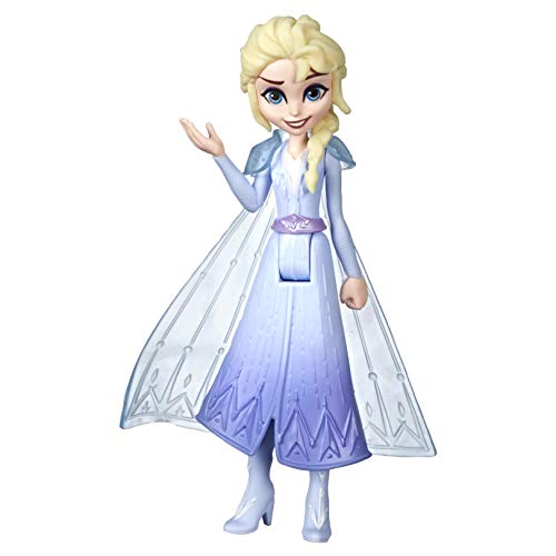 Hasbro Disney Frozen Die Eiskönigin kleine ELSA Puppe mit abnehmbarem Umhang, inspiriert durch den Film Die Eiskönigin 2 von Frozen