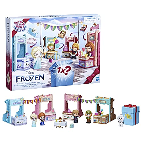 Frozen Disney 2 Twirlabouts Surprise Celebration Spielset, 5 Puppen, 4 wandelbare Schlitten, 12 Zubehörteile, Spielzeug für Kinder ab 3 Jahren von Frozen