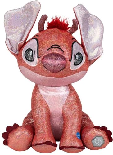 Disney Leroy Glitter Ball Kuscheltier mit Geräuschen - Lilo und Stitch - Farbe Rot - Höhe 28 cm von Frozen