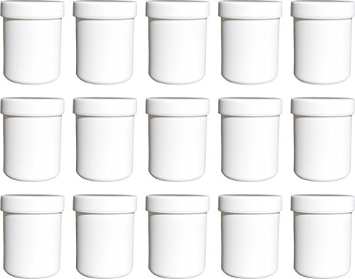 Frühes Forschen 15 Salbendosen hoch, 60ml Inhalt, weiß von Ewbob