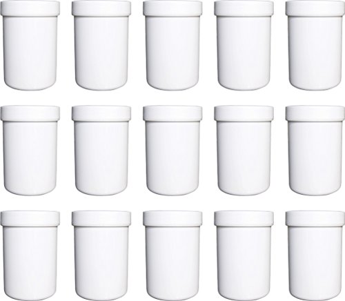 Frühes Forschen 15 Salbendosen hoch, 75ml Inhalt, weiß von Frühes Forschen