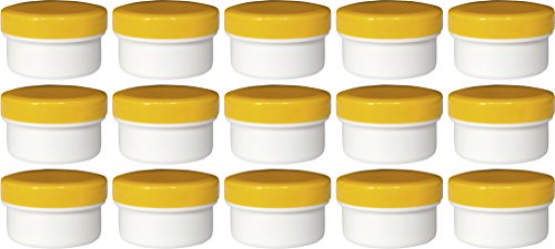 Frühes Forschen 15 Salbendosen 6ml Inhalt mit gelben Deckeln von Frühes Forschen