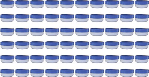 60 Salbendosen flach, 12ml Inhalt mit blauem Deckel von Frühes Forschen