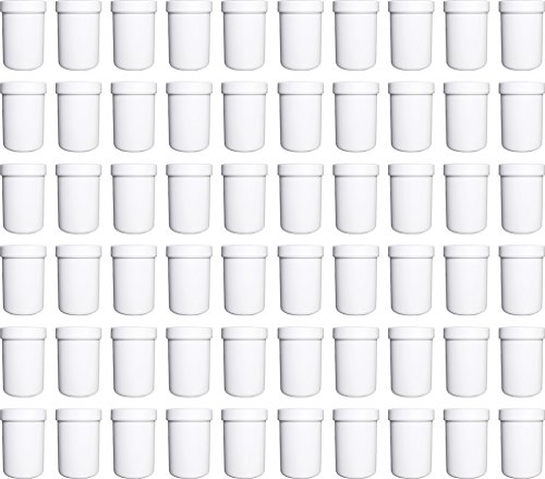 Frühes Forschen 60 Salbendosen hoch, 75ml Inhalt, weiß von Frühes Forschen