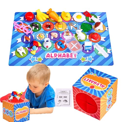 Fruusv Alphabet Matching Game, Letters Game, 5.90x5.90 Inches Educational Activities, Word Sensory, Classroom Learning Set, Ideal for Daycare, Preschool, Kindergarten and Home von Fruusv