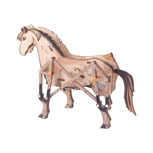 Fruusv Animal Building Blocks, Funny Wooden Horse Brick Set, Creative Assembly Toy and Desktop Ornament Boys and Girls, Educational Construction Puzzle for Kids, 16.5x14x7.5cm von Fruusv