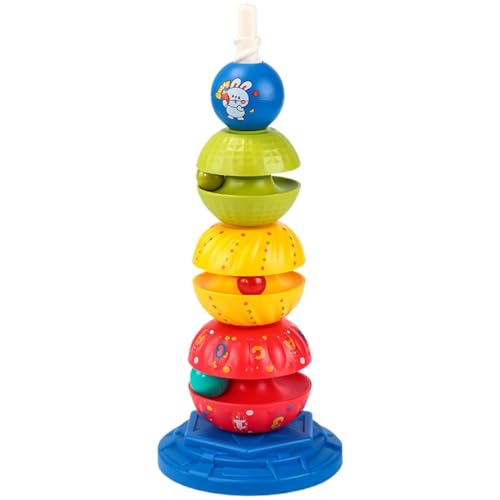 Fruusv Baby Stacking Toys, Interactive Balance Game Rainbow Tower, Educational Building Blocks Playset for Toddler, Preschool Learning Activity for Boys, Girls 6.1x14.96 Inch von Fruusv