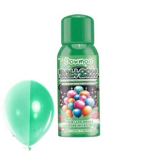 Fruusv Ballonspray Shine – basierend auf Ballonaufheller, sofortiger Hochglanz, elegantes Finish, schnell trocknend, 100 ml Sprühaufheller für dauerhaften Glanz auf Partys von Fruusv