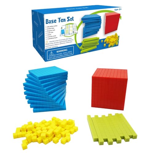Fruusv Base Ten Blocks, Educational Math Manipulatives, Counting & Number Learning Set, Interactive Preschool Toy, Place Value & Number Concept Teaching Early Math Skills Development, 1x Fruusv Base Ten Blocks, Educational Math Manipulatives, Counting & Number Learning Set, Interactive Preschool Toy, Place Value & Number Concept Teaching Early Math Skills Development, 1x von Fruusv