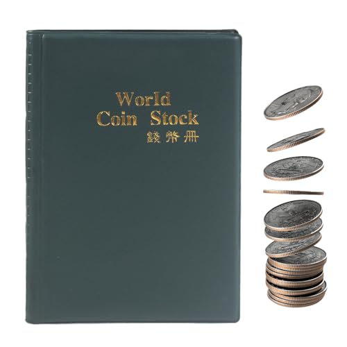 Fruusv Coin Collection Book - 120 Taschenlagerorganisator für, Inhaber mit säurefreien Seiten, Speicherbücher für Geschichtsklassen Schulprojekt Museum Ausstellung kulturell, 5,91 x 4,33 Zoll Fruusv Coin Collection Book - 120 Taschenlagerorganisator für, Inhaber mit säurefreien Seiten, Speicherbücher für Geschichtsklassen Schulprojekt Museum Ausstellung kulturell, 5,91 x 4,33 Zoll von Fruusv