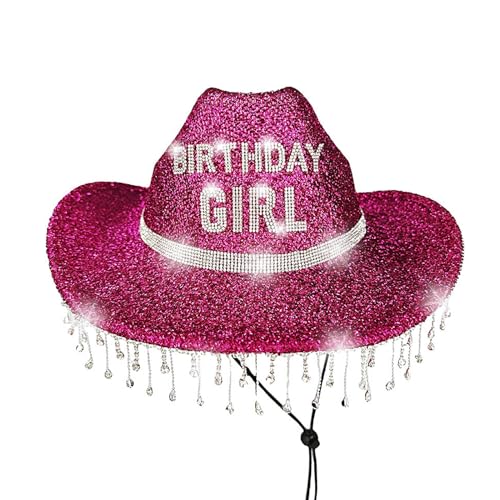 Fruusv Cowboy Hats Women, Birthday Hat, Rhinestone Western Cap, Breathable Party Hat, Stylish Festival Accessory, Ideal for Adults, Kids, Celebration, Vacation, 14.96x11.42x5.91 Inches Fruusv Cowboy Hats Women, Birthday Hat, Rhinestone Western Cap, Breathable Party Hat, Stylish Festival Accessory, Ideal for Adults, Kids, Celebration, Vacation, 14.96x11.42x5.91 Inches von Fruusv