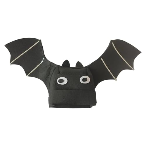 Fruusv Fledermaus-Hut, Halloween Fledermaus-Hut, Fledermausflügel Kopfbedeckung, Fledermauskostüm Zubehör, Fledermaushut für Halloween, Teufelskopfschmuck Hut, Teufelskopfschmuck und Fledermausflügel von Fruusv