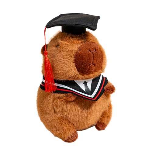 Fruusv Graduation Capybara, Capybaras Keepsake, Stuffed Plush with Graduations Hat, Soft Animal Doll, High School College, Ideal for Party Decoration and Celebration Moments, 25x20x15cm Fruusv Graduation Capybara, Capybaras Keepsake, Stuffed Plush with Graduations Hat, Soft Animal Doll, High School College, Ideal for Party Decoration and Celebration Moments, 25x20x15cm von Fruusv