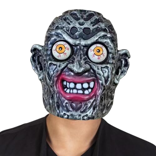 Fruusv Halloween-Gesichtsbedeckung | Gruseliges explosives Auge Zombie-Skelett Gesichtsabdeckung | Halloween-Kostüm-Zubehör Augapfel Maskerade Verkleiden für Damen Herren Cosplay von Fruusv