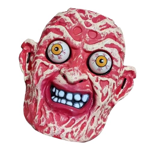 Fruusv Halloween-Gesichtsbedeckung – gruseliges explosives Auge Zombie-Skelett gruselige Gesichtsabdeckung | Halloween-Kostüm-Zubehör, Augapfel-Maskerade für Damen und Herren Cosplay von Fruusv