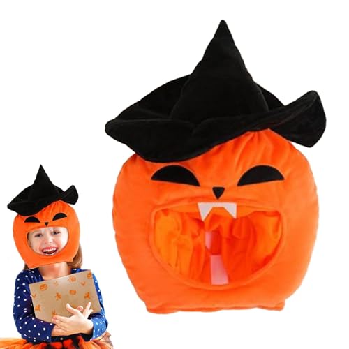 Fruusv Halloween Kürbis Hut Kürbis Zauberer Hut Lustige Halloween Beanie Dekorative Halloween Hut Halloween Cosplay Hut Kürbis Beanie Halloween Halloween Zauberer Hut Party Kürbis Hut von Fruusv