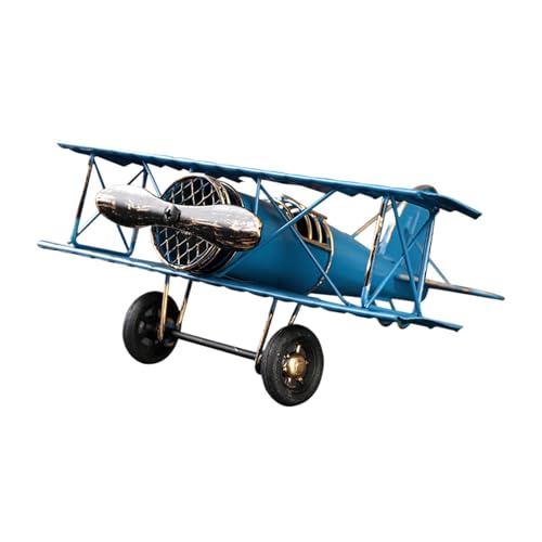 Fruusv Metall-Flugzeugmodell, Doppeldecker-Flugzeugmodelle, vielseitiges Heimdesignstück, ca. 21 x 18 cm, klassisches Metalleisen-Retro-Flugzeug für Geburtstag, Dekoration Fruusv Metall-Flugzeugmodell, Doppeldecker-Flugzeugmodelle, vielseitiges Heimdesignstück, ca. 21 x 18 cm, klassisches Metalleisen-Retro-Flugzeug für Geburtstag, Dekoration von Fruusv