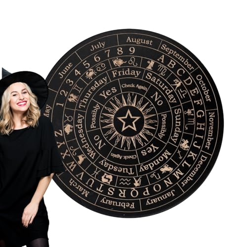 Fruusv Pendelbrett für Wahrsagerei und Orakel - Dekoratives Holzbrett Mit Buchstaben Und Zeiger Für Mitteilungen | Ouija Brettspiel Wahrsagung Für Anfänger & Freunde Fruusv Pendelbrett für Wahrsagerei und Orakel - Dekoratives Holzbrett Mit Buchstaben Und Zeiger Für Mitteilungen | Ouija Brettspiel Wahrsagung Für Anfänger & Freunde von Fruusv
