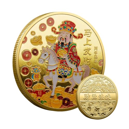 Fruusv Souvenir-Münze, chinesisches Jahr des Pferdes, Souvenir-Münze, kompaktes Kratzwerkzeug für Mädchen, Jugendliche, Frauen, Freunde, Sohn, Teenager, Familie, Ehemann, Männer, Ehefrau, Tochter Fruusv Souvenir-Münze, chinesisches Jahr des Pferdes, Souvenir-Münze, kompaktes Kratzwerkzeug für Mädchen, Jugendliche, Frauen, Freunde, Sohn, Teenager, Familie, Ehemann, Männer, Ehefrau, Tochter von Fruusv