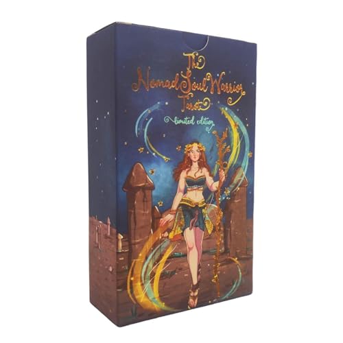 Fruusv Tarotdeckkarten, Oracle Tarot, Tragbare Tarotkarten, Englischer Leitfaden, Nomadisches Tarot-Set, Anfänger-Tarotkarten, Kartenleseset, tragbares Tarot-Deck mit Anleitung für Anfänger von Fruusv