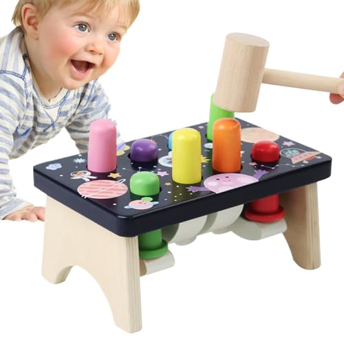 Fruusv Wooden Hammer Toy, Pounding Bench Toy, Colorful Mole Game, Fine Motor Skill Development, Preschool Educational for Children, Fun Learning Activity for Girls Fruusv Wooden Hammer Toy, Pounding Bench Toy, Colorful Mole Game, Fine Motor Skill Development, Preschool Educational for Children, Fun Learning Activity for Girls von Fruusv