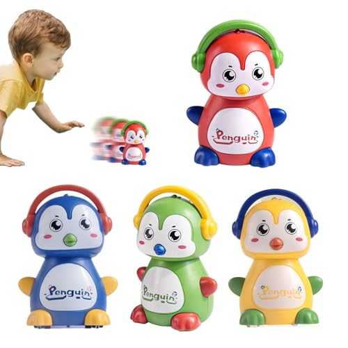 Go Car Toys, Animal Press and 4-Pack Penguin Friction-Powered Vehicles Fun and Interactive Push for, Boys & Girls, Crawl and Grow, 3.74x2.56x2.2 Inches von Fruusv