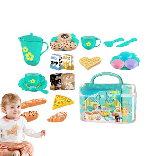 Kids Kitchen Playset, Toddler Kitchen Set with Toy Food, Portable Playset, Includes Storage Case, Safe and Durable, (Assorted Colors, 1), Perfect for Home, Daycare Center von Fruusv