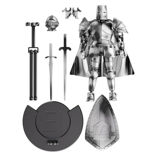 Medieval Knight Action, Figure Fully Articulated Robot Knight Statue 360° Rotating Head and Movable Joints for Display, Collectibles & Table Decor, Flexible Rope Perches, 41.3in von Fruusv