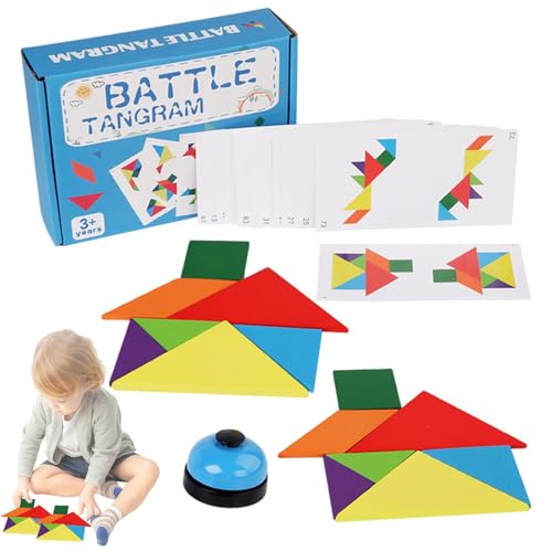 Tangrams Wooden Puzzle, Brain Teaser Toy, Shape Puzzles Manipulatives, Wooden Pattern Blocks Set, Educational Interactive Learning Toy for Kids Aged 4-8, 20.3x14.7x5.2 cm Tangrams Wooden Puzzle, Brain Teaser Toy, Shape Puzzles Manipulatives, Wooden Pattern Blocks Set, Educational Interactive Learning Toy for Kids Aged 4-8, 20.3x14.7x5.2 cm von Fruusv