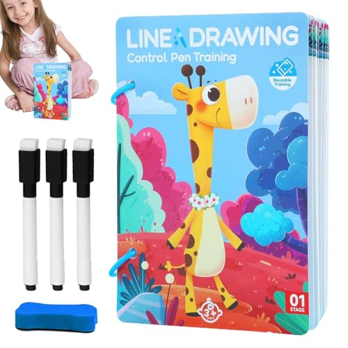 Training Cards Pen Control, Reusable Early Education Practice Cards, Interactive Handwriting Game Kids Students, Writing Skill Development Tool for Boys Girls, 21x12.5x3cm von Fruusv