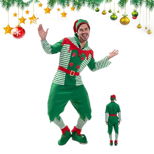 Weihnachtskostüm-Set, bequemes Herren-Cosplay-Kostüm, Urlaubs-Cosplay-Outfit für Männer, atmungsaktiver Weihnachtsanzug für Partys, Festliches Herren-Kostüm, Urlaubskostüm für Erwachsene Weihnachtskostüm-Set, bequemes Herren-Cosplay-Kostüm, Urlaubs-Cosplay-Outfit für Männer, atmungsaktiver Weihnachtsanzug für Partys, Festliches Herren-Kostüm, Urlaubskostüm für Erwachsene von Fruusv