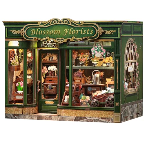 Fsolis Book Nook Kit - DIY Miniatur Puppenhaus Kit für Erwachsene Tiny House Flower Shop Mini Craft Kit Bücherregal Dekor DIY Puzzle Projekt Geschenke für Frauen Jugendliche Buchliebhaber Fsolis Book Nook Kit - DIY Miniatur Puppenhaus Kit für Erwachsene Tiny House Flower Shop Mini Craft Kit Bücherregal Dekor DIY Puzzle Projekt Geschenke für Frauen Jugendliche Buchliebhaber von Fsolis