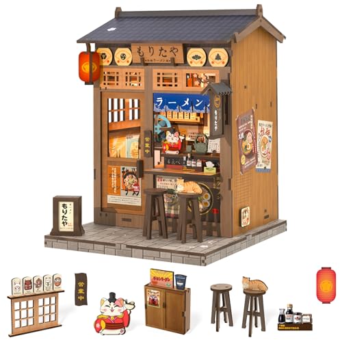 Fsolis Book Nook Kit - Puppenhaus Modell für Jugendliche ab 14 Jahren - Dekoratives Bücherregal-Display & Wohndeko | Kreativgeschenk für Junge Bastler(Morita-Ya) von Fsolis