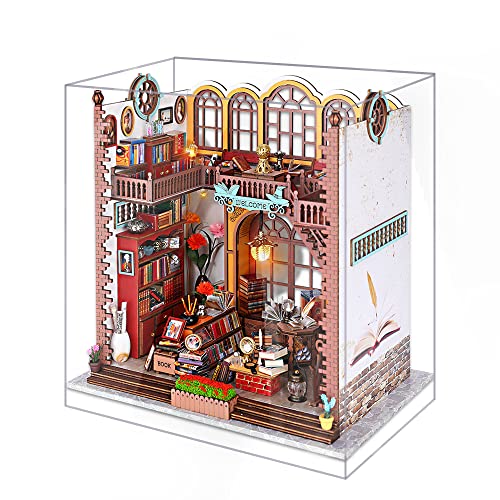 Fsolis DIY Puppenhaus Miniatur-Set mit Möbeln, 3D Holz Miniaturhaus mit LED-Leuchten und Musikbox, Miniatur-Puppenhaus-Kit, Kreatives Geschenk TS216 von Fsolis